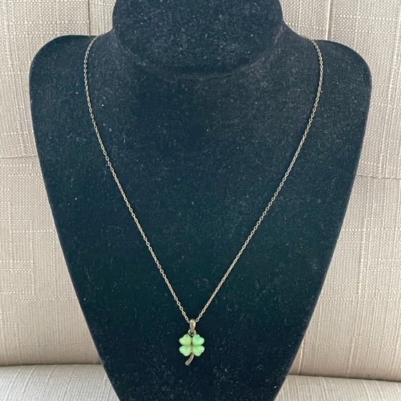 Women Necklace Green Faux Stone Pendant Fashion Jewelry Necklace - Picture 8 of 11